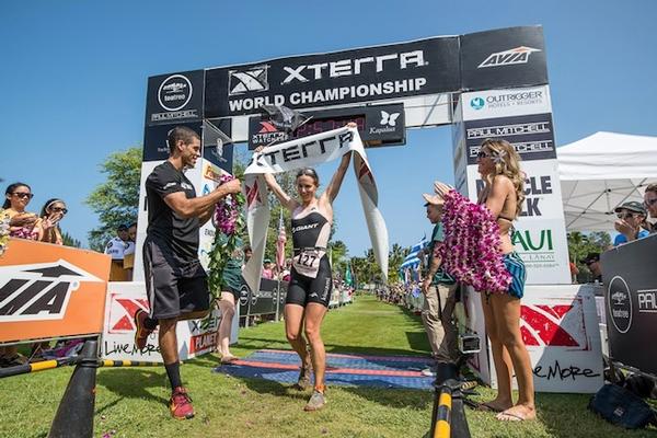 Nicky Samuels wins the XTERRA World Championship in Hawaii today